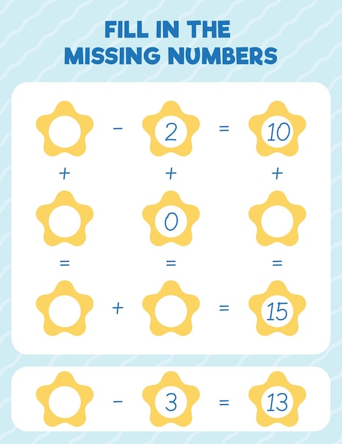 Complete los números que faltan página de práctica de la hoja de trabajo de matemáticas imprimible contar y escribir