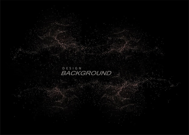 Componente de diseño mosaico dorado rizado brillante sobre fondo negro