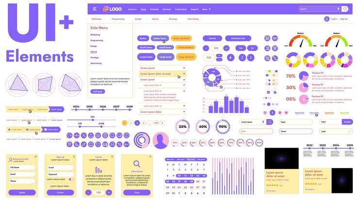 Vector estos componentes gráficos proporcionan un enfoque integral para el desarrollo de interfaces que cumplan con los requisitos modernos de funcionalidad y estética en los recursos de internet