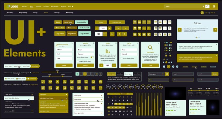Vector estos componentes gráficos proporcionan un enfoque integral para el desarrollo de interfaces