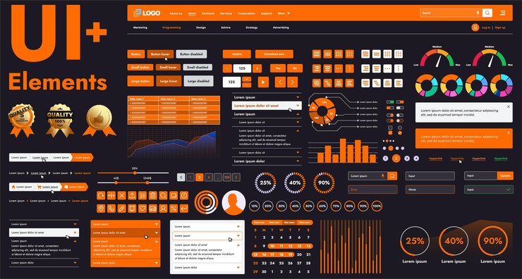 Vector estos componentes gráficos proporcionan un enfoque integral para el desarrollo de interfaces