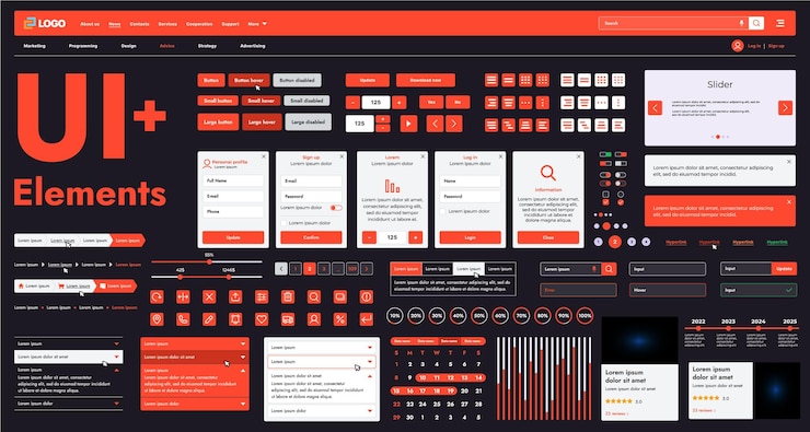 Vector estos componentes gráficos proporcionan un enfoque integral para el desarrollo de interfaces