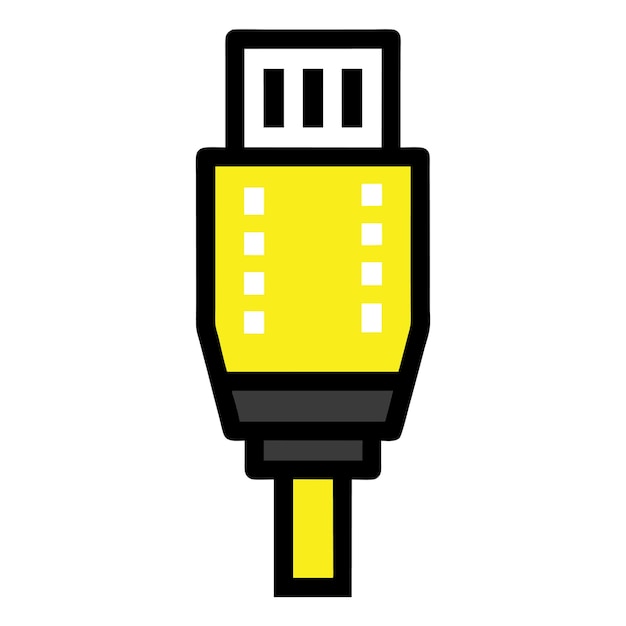 Componentes de hardware de computadora Partes y dispositivos con diseño de estilo vectorial de cable SATA