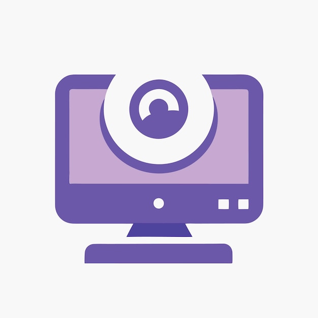 Componentes de hardware de computadora Partes y dispositivos con diseño de estilo vectorial de cámara web