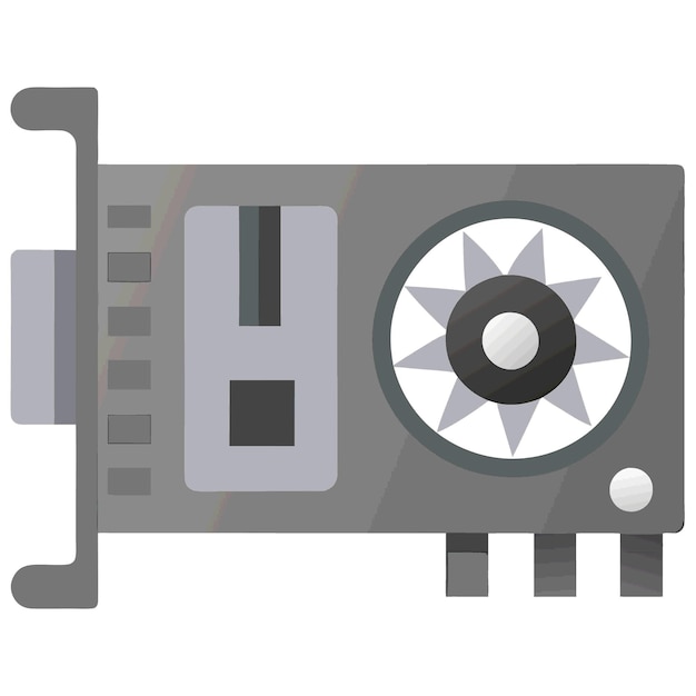 Componentes de hardware de computadora Partes y dispositivos con diseño de estilo vectorial de tarjeta de sonido