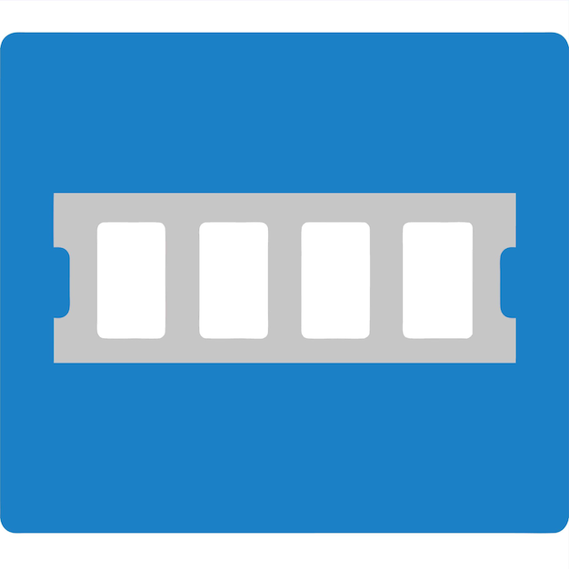 Componentes de hardware de computadora Partes y dispositivos con diseño vectorial de memoria de acceso aleatorio RAM
