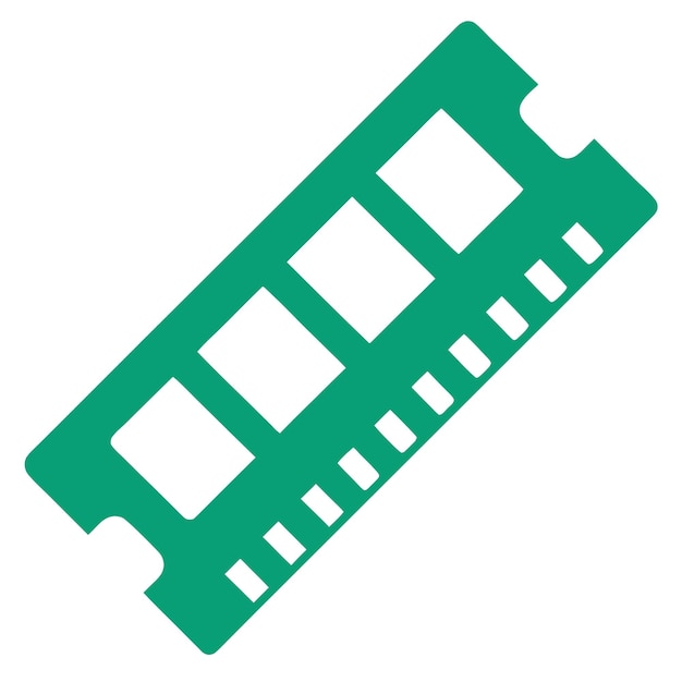 Componentes de hardware de computadora Partes y dispositivos con diseño vectorial de memoria de acceso aleatorio RAM