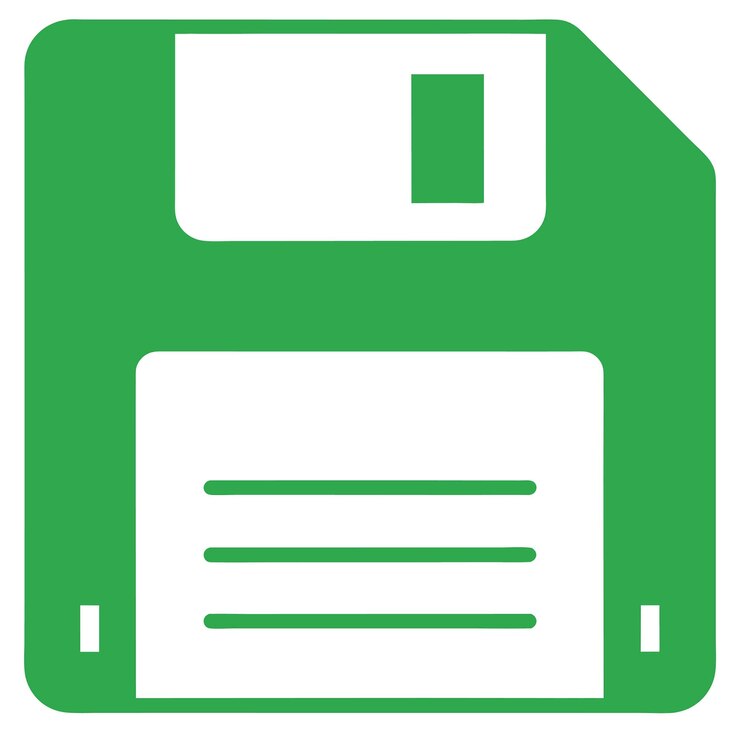 Vector componentes de hardware de computadora partes y dispositivos con ilustración de estilo vectorial de disquete