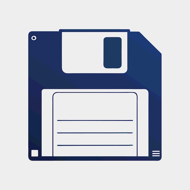 Componentes de hardware de computadora Partes y dispositivos con ilustración de estilo vectorial de disquete