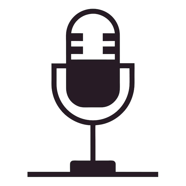 Componentes de hardware de computadora Partes y dispositivos con ilustración de estilo vectorial de micrófono
