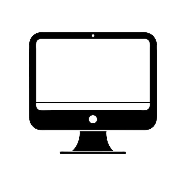 Componentes de hardware de computadora Partes y dispositivos con ilustración de estilo vectorial del monitor