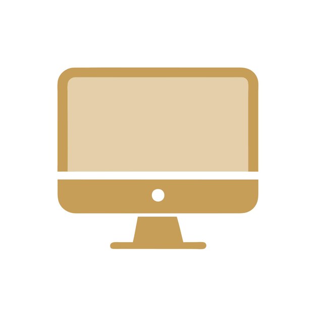 Componentes de hardware de computadora Partes y dispositivos con ilustración de estilo vectorial del monitor