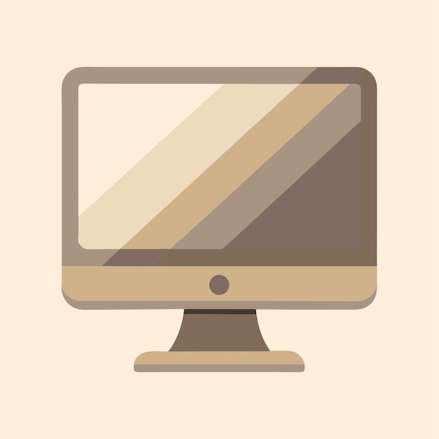 Componentes de hardware de computadora Partes y dispositivos con ilustración de estilo vectorial del monitor