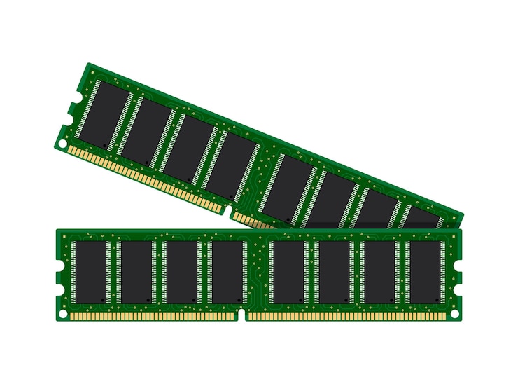 Vector componentes de hardware de computadora ram de memoria de computadora
