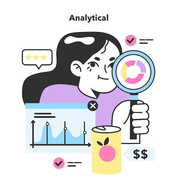 Vector comportamiento analítico del consumidor análisis e investigación proceso de decisión