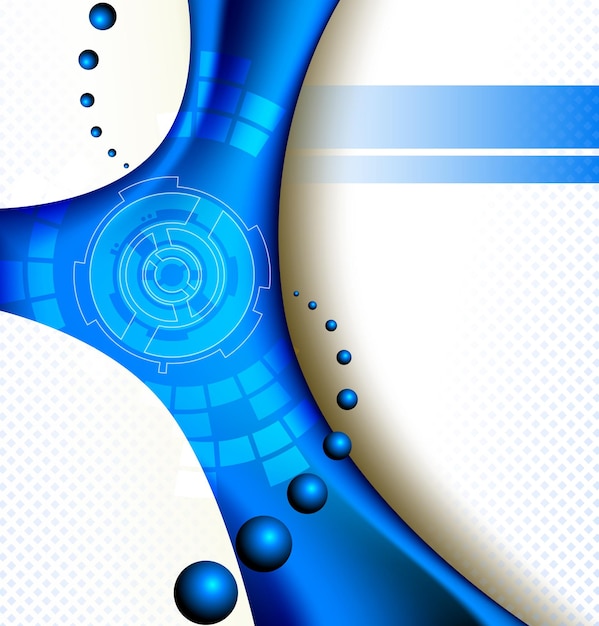 Composición abstracta azul HiTech Ilustración vectorial