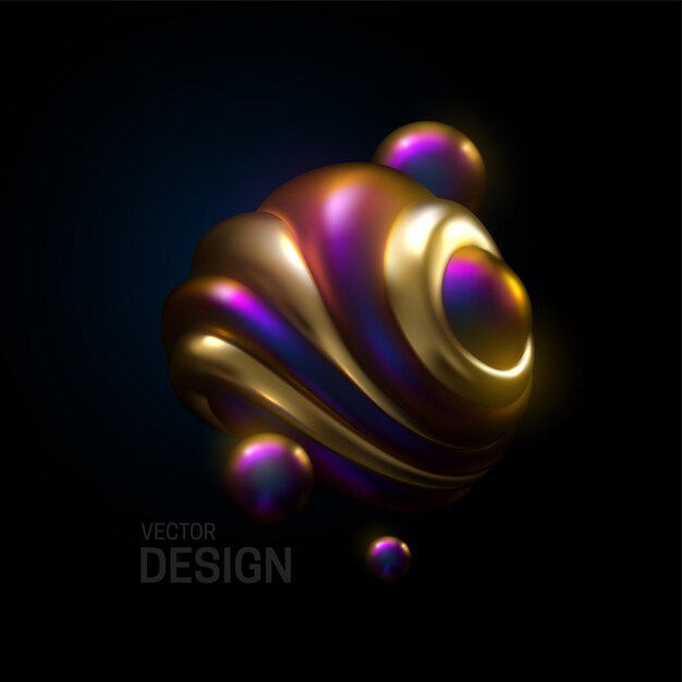 Composición abstracta con burbujas esféricas 3d