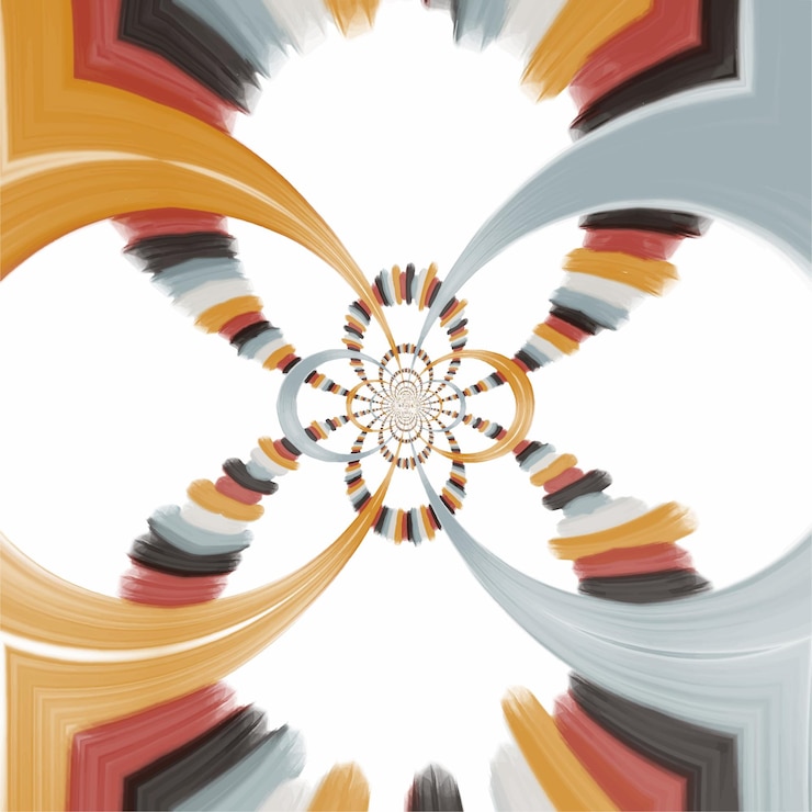 Vector composición abstracta en colores amarillo rojo azul negro fondo creativo moderno dibujado a mano