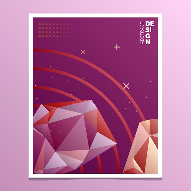 Composición abstracta Diseño de portada de folleto A4 Modelo de hoja de título Icono de espacio poligonal Fuente de portada vectorial Textura de formulario de banner publicitario