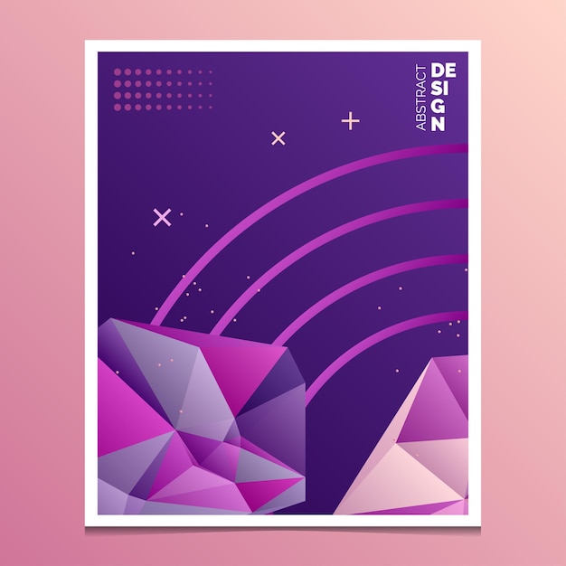 Composición abstracta Diseño de portada de folleto A4 Modelo de hoja de título Icono de espacio poligonal Fuente de portada vectorial Textura de formulario de banner publicitario
