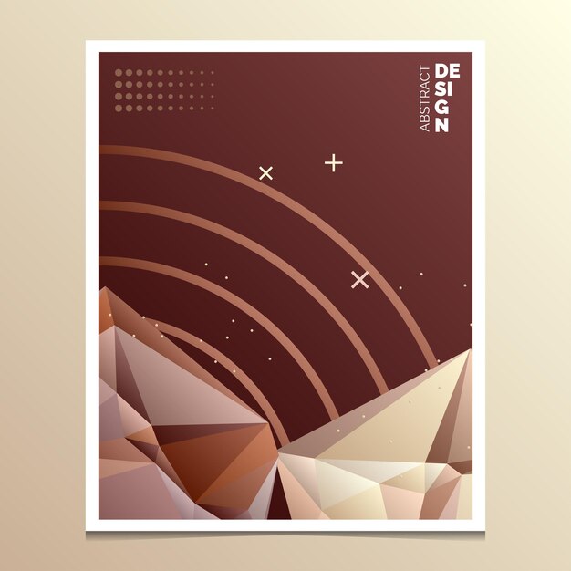 Composición abstracta Diseño de portada de folleto A4 Modelo de hoja de título Icono de espacio poligonal Fuente de portada vectorial Textura de formulario de banner publicitario