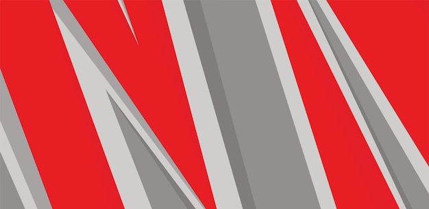 Composición abstracta con elementos geométricos rojos y grises