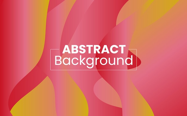 Composición abstracta de fluido vibrante libre en vector de fondo rojo y amarillo