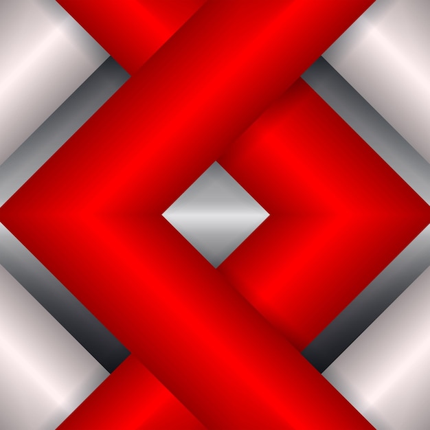 Composición abstracta geométrica con flechas rojas brillantes