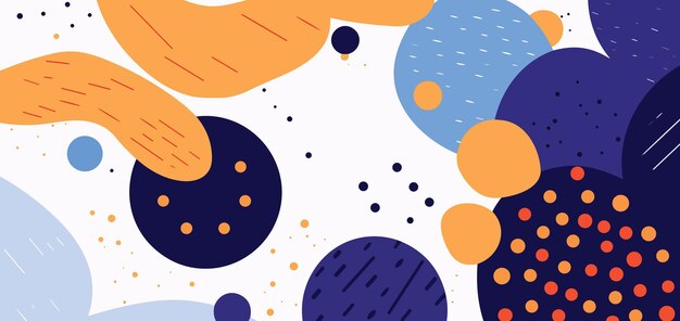 Composición abstracta con líneas y formas geométricas Ilustración vectorial en estilo plano