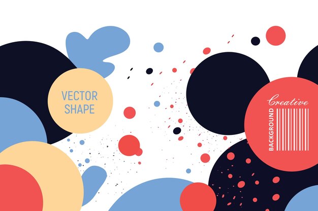 Composición abstracta con líneas y formas geométricas Ilustración vectorial en estilo plano