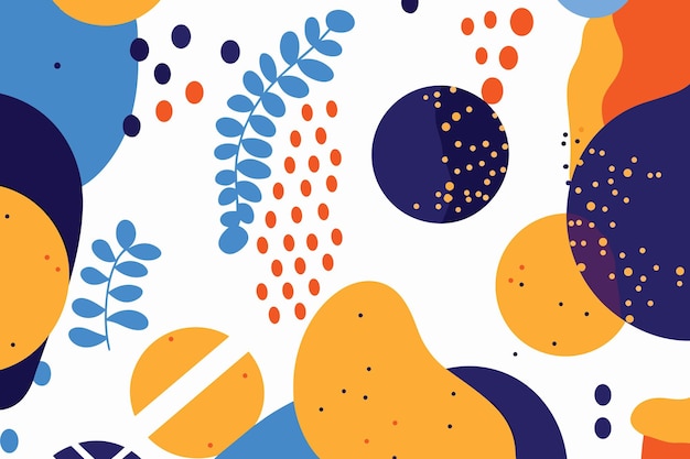 Composición abstracta con líneas y formas geométricas Ilustración vectorial en estilo plano
