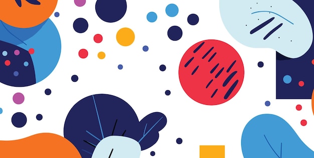 Composición abstracta con líneas y formas geométricas Ilustración vectorial en estilo plano