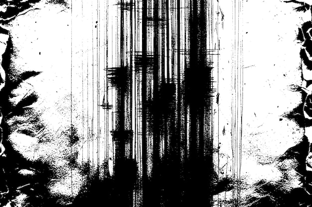 Composición abstracta texturizada en blanco y negro con marcas verticales