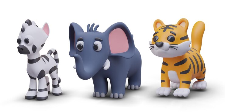 Vector composición con animales africanos colección realista con cebras