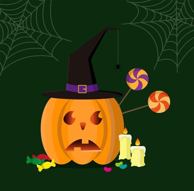 Composición brillante sobre el tema de Halloween.