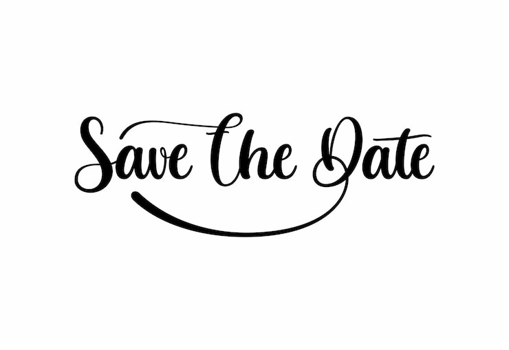Vector la composición de caligrafía manuscrita del vector de letras de la mano save date
