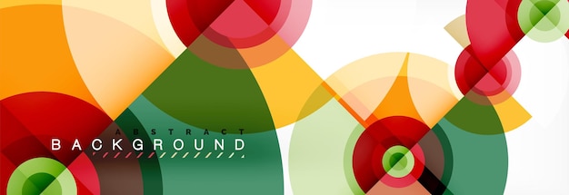 Composición del círculo vectorial Ilustración de diseño mínimo geométrico