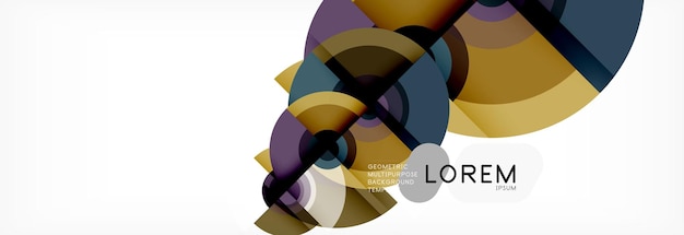 Composición del círculo vectorial Ilustración de diseño mínimo geométrico