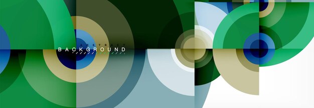 Composición del círculo vectorial Ilustración de diseño mínimo geométrico
