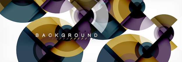 Composición del círculo vectorial Ilustración de diseño mínimo geométrico