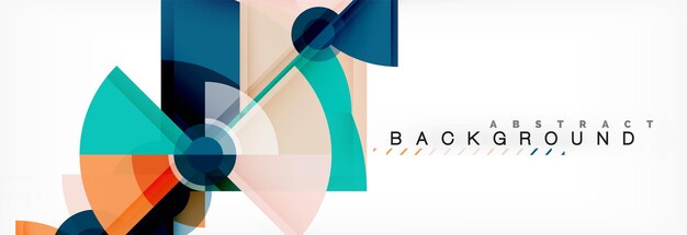 Composición de círculos de moda con fondo geométrico