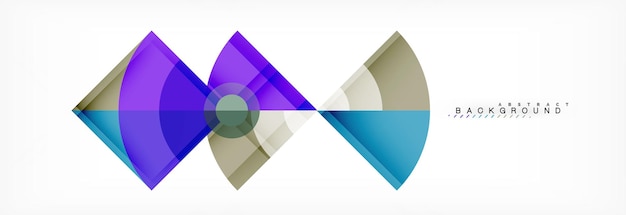 Composición de círculos de moda con fondo geométrico