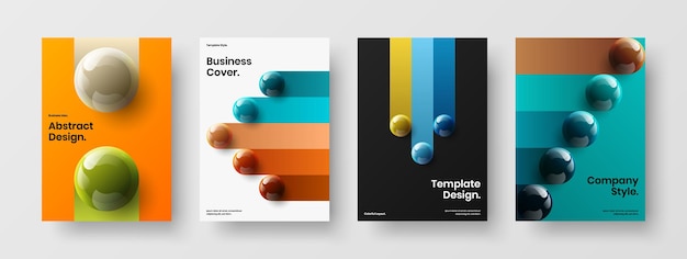 Composición de concepto de diseño de vector de portada de revista simple A4