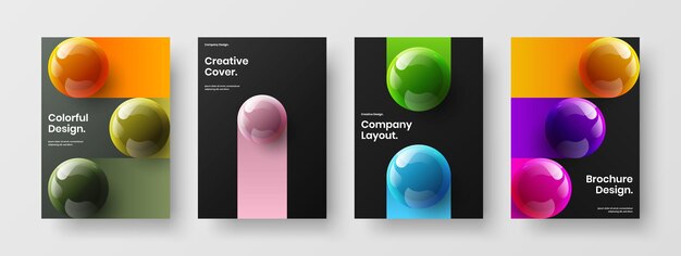 Composición de concepto de diseño vectorial A4 de portada de moda