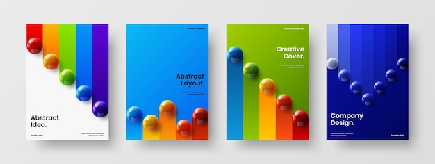 Composición de concepto de vector de diseño de portada de empresa multicolor