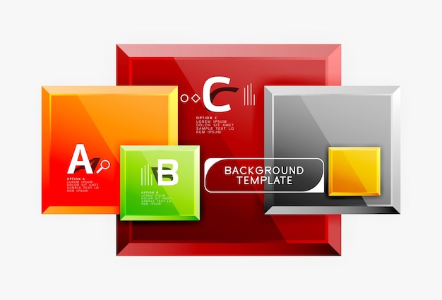 Composición cuadrada abstracta para el banner o el logotipo de fondo