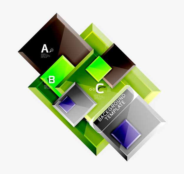 Composición cuadrada abstracta para el banner o el logotipo de fondo