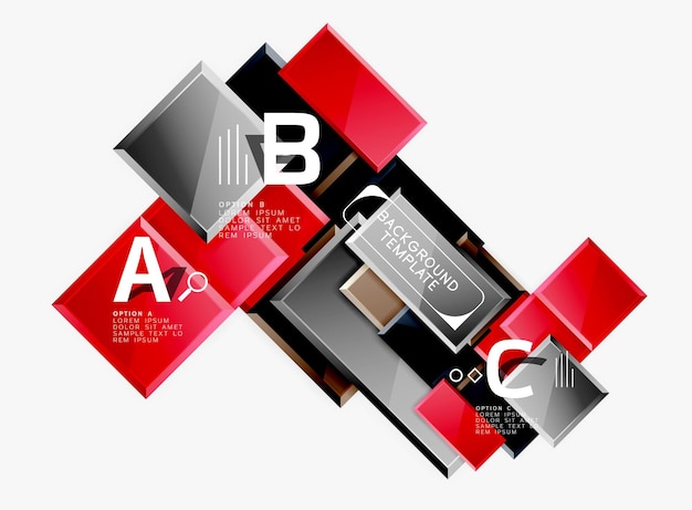 Composición cuadrada abstracta para el banner o el logotipo de fondo