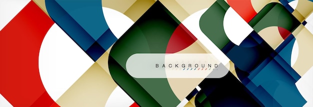 Composición de cuadrados coloridos estandarte abstracto Ilustración para folleto de negocios o presentación de volante y diseño web