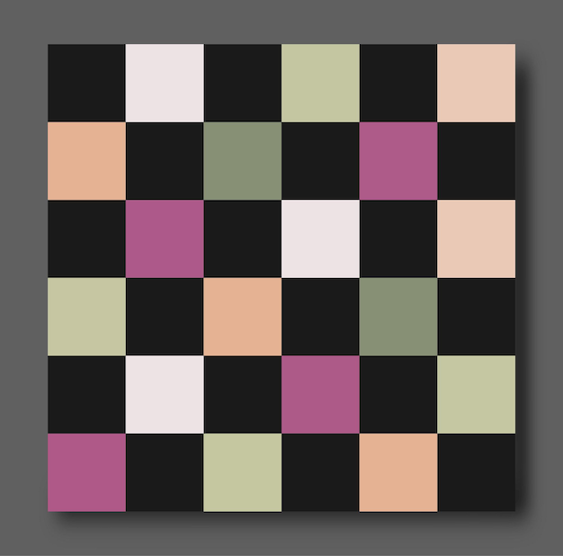 Composición de cuadrados negros y de colores Una idea para fondos texturas textiles embalaje diseño de interiores e ideas creativas